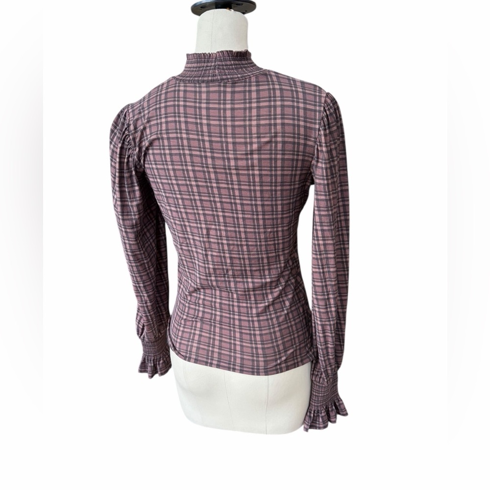 Nation Prim and Proper Plaid High-Neck Women's Top size xs‎ - Picture 4 of 7
